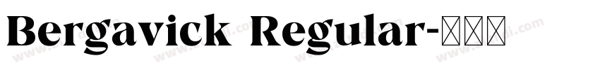 Bergavick Regular字体转换